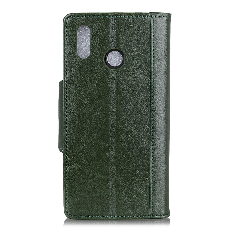 For Xiaomi Mi A2 / Mi 6X Textured PU Leather Wallet Case Accessory with Stand - Green-4