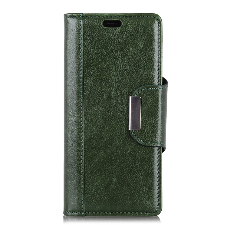 For Xiaomi Mi A2 / Mi 6X Textured PU Leather Wallet Case Accessory with Stand - Green-6