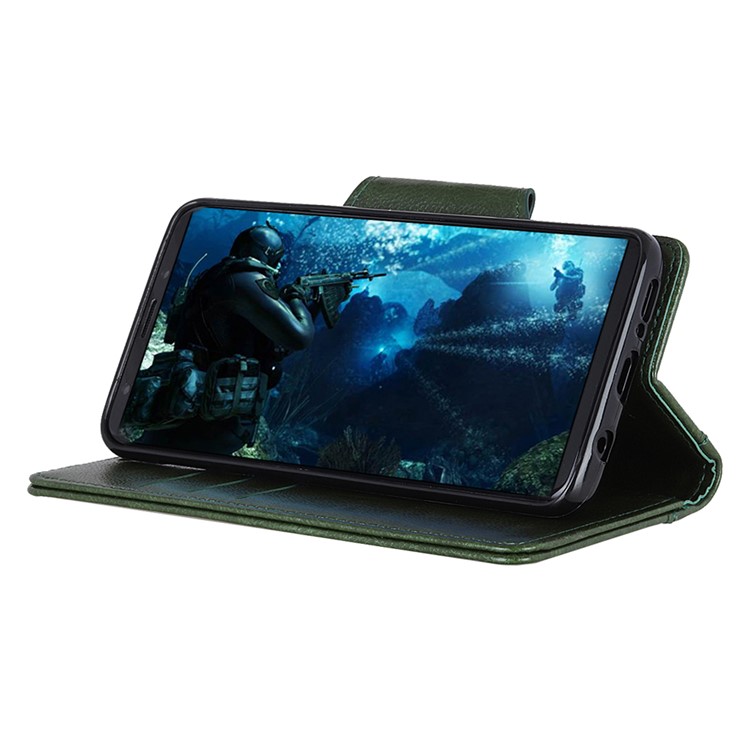 For Xiaomi Mi A2 / Mi 6X Textured PU Leather Wallet Case Accessory with Stand - Green-9