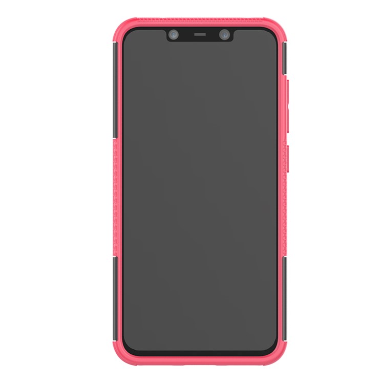 Anti-slip PC + TPU Hybrid Phone Case with Kickstand for Xiaomi Pocophone F1 / Poco F1 in India - Rose-4