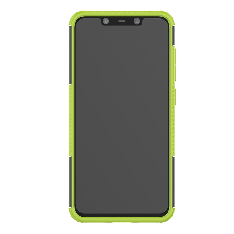 Anti-slip PC + TPU Hybrid Protection Case with Kickstand for Xiaomi Pocophone F1 / Poco F1 in India - Green-4
