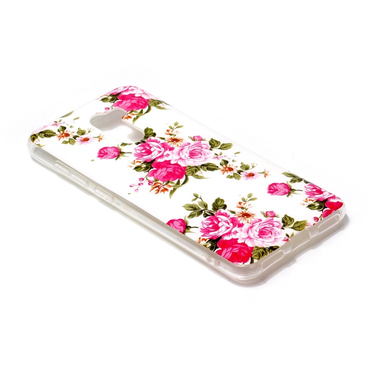 Luminous IMD Patterned Soft TPU Mobile Cover Case for Xiaomi Pocophone F1 / Poco F1 (India) - Blooming Peonies-3
