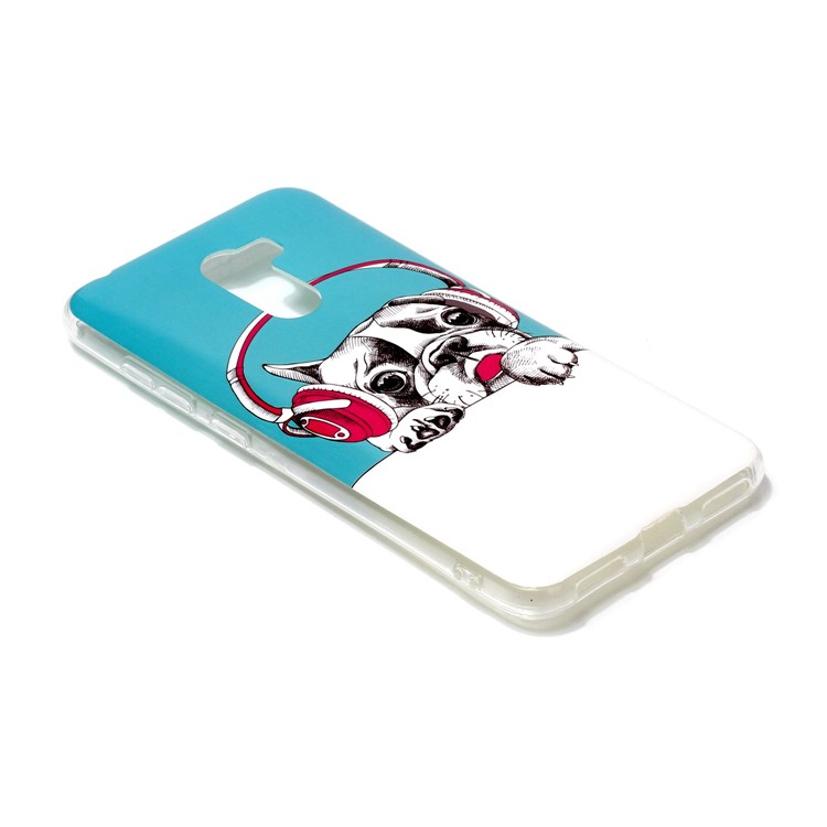 Luminous IMD Patterned Soft TPU Case Accessory for Xiaomi Pocophone F1 / Poco F1 (India) - Dog Wearing Headphone-3