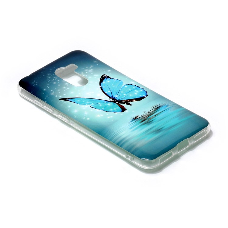 Luminous IMD Patterned Soft TPU Cover for Xiaomi Pocophone F1 / Poco F1 (India) - Shining Blue Butterfly-3