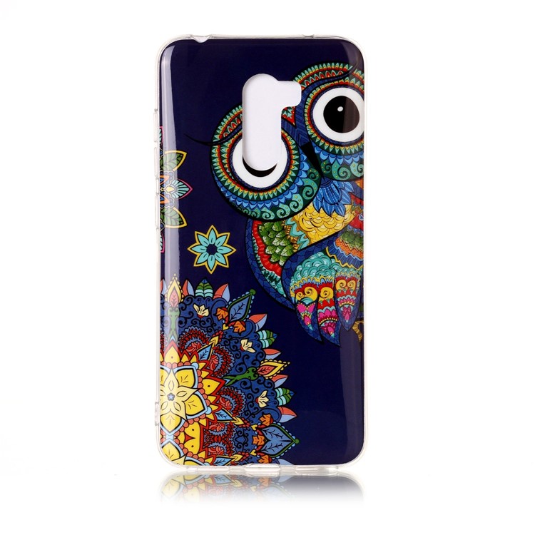 Luminous IMD Patterned Flexible Featherweight TPU Phone Case for Xiaomi Pocophone F1 / Poco F1 (India) - Owl-2