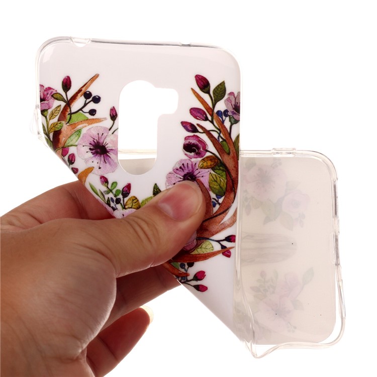 Luminous IMD Patterned Soft TPU Phone Case for Xiaomi Pocophone F1 / Poco F1 (India) - Flowered Elk-4