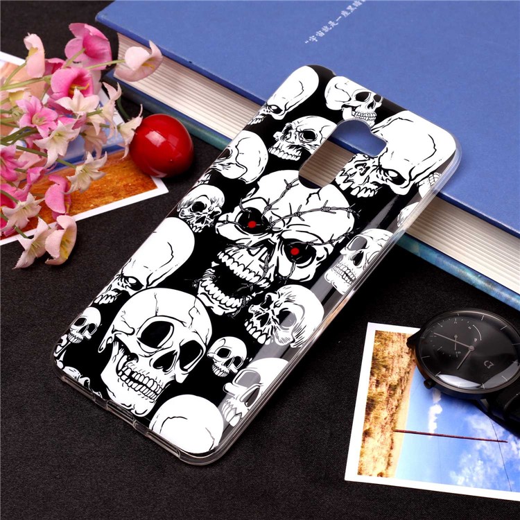 Luminous IMD Patterned Soft TPU Phone Back Case for Xiaomi Pocophone F1 / Poco F1 (India) - Skulls Pattern-1