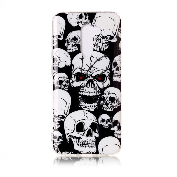 Luminous IMD Patterned Soft TPU Phone Back Case for Xiaomi Pocophone F1 / Poco F1 (India) - Skulls Pattern-2