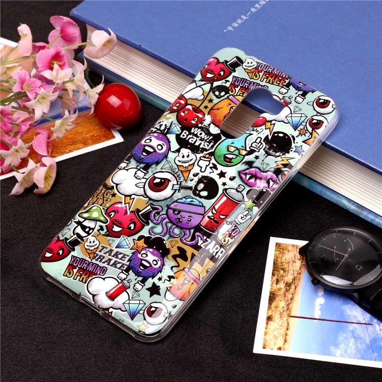 Luminous IMD Patterned Soft TPU Ultra-thin Protection Casing for Xiaomi Pocophone F1 / Poco F1 (India) - Sundry Patterns-1
