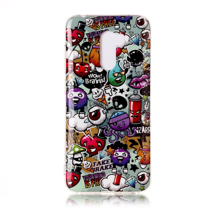 Luminous IMD Patterned Soft TPU Ultra-thin Protection Casing for Xiaomi Pocophone F1 / Poco F1 (India) - Sundry Patterns-2