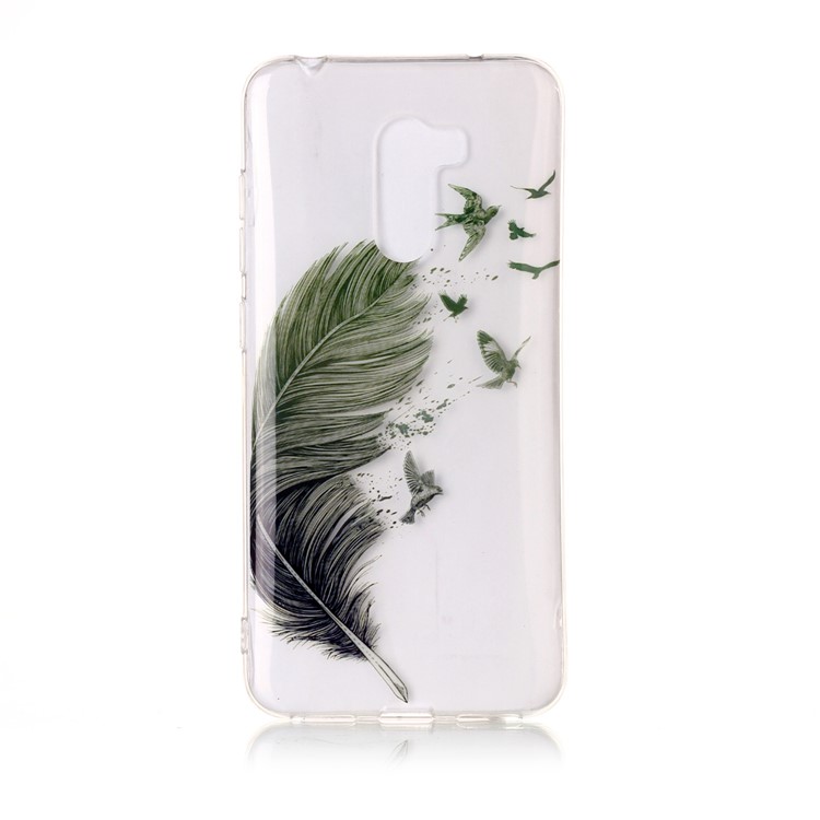 Pattern Printing IMD Flexible TPU Case Accessory for Xiaomi Pocophone F1 / Poco F1 (India) - Feather and Birds-2