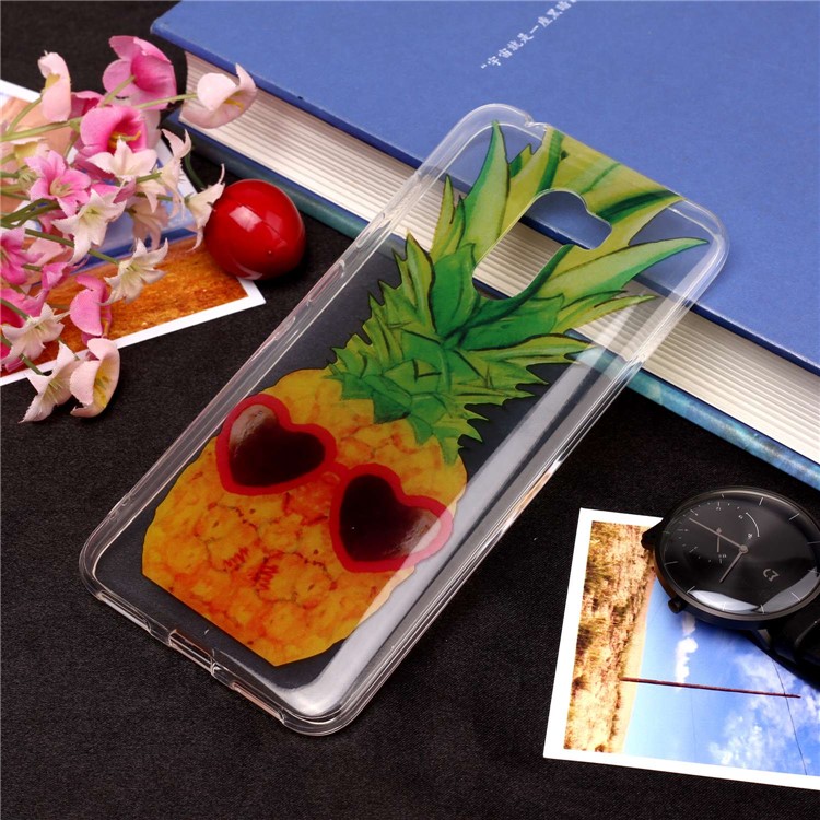 Patterned IMD TPU Soft Mobile Phone Case Accessory for Xiaomi Pocophone F1 / Poco F1 (India) - Pineapple with Glasses-1