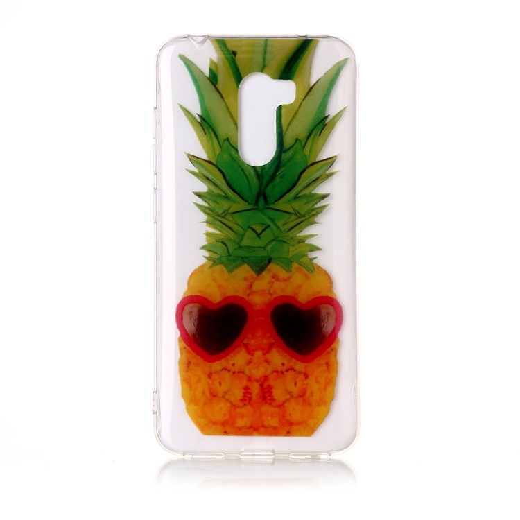 Patterned IMD TPU Soft Mobile Phone Case Accessory for Xiaomi Pocophone F1 / Poco F1 (India) - Pineapple with Glasses-2
