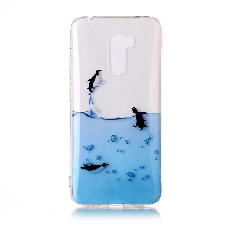 Pattern Printing IMD TPU Soft Phone Casing for Xiaomi Pocophone F1 / Poco F1 (India) - Lovely Penguin-2