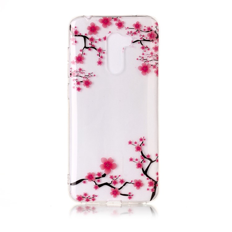 Pattern Printing IMD TPU Soft Back Lightweight Phone Case for Xiaomi Pocophone F1 / Poco F1 (India) - Plum Blossom-2