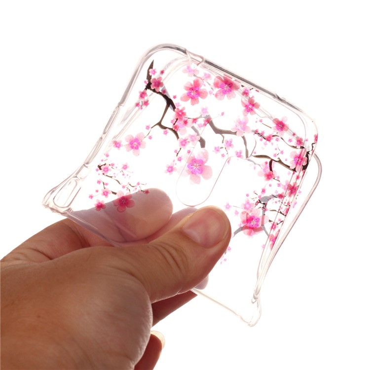 Pattern Printing IMD TPU Soft Back Lightweight Phone Case for Xiaomi Pocophone F1 / Poco F1 (India) - Plum Blossom-4
