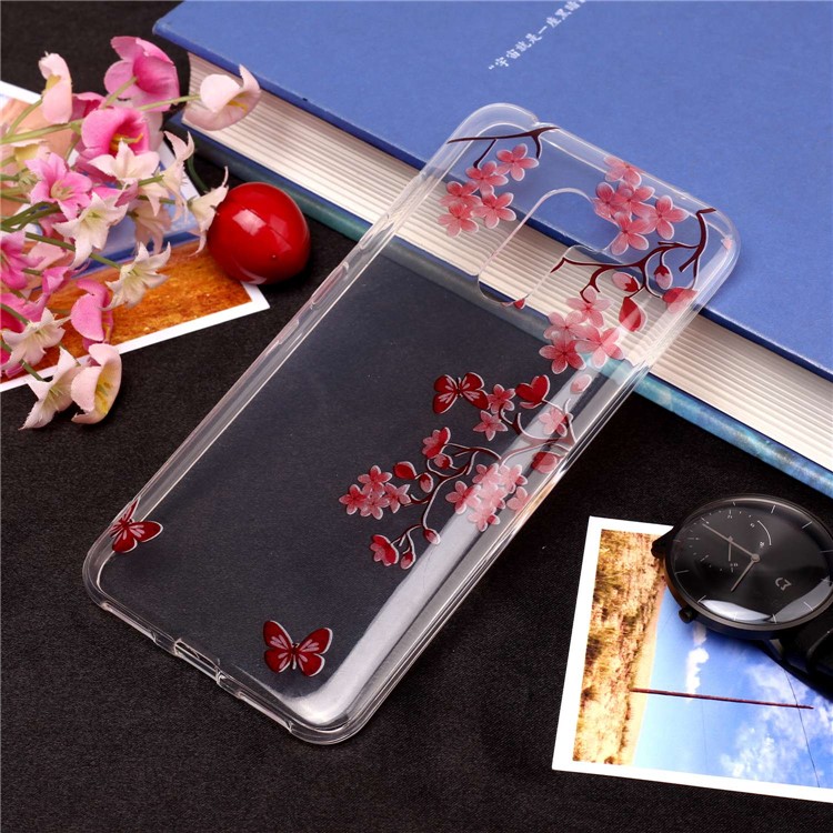Pattern Printing IMD TPU Flexible Case Shell for Xiaomi Pocophone F1 / Poco F1 (India) - Flowers and Butterflies-1