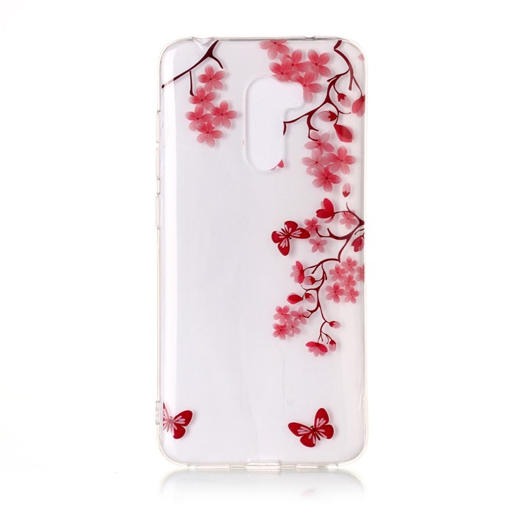 Pattern Printing IMD TPU Flexible Case Shell for Xiaomi Pocophone F1 / Poco F1 (India) - Flowers and Butterflies-2