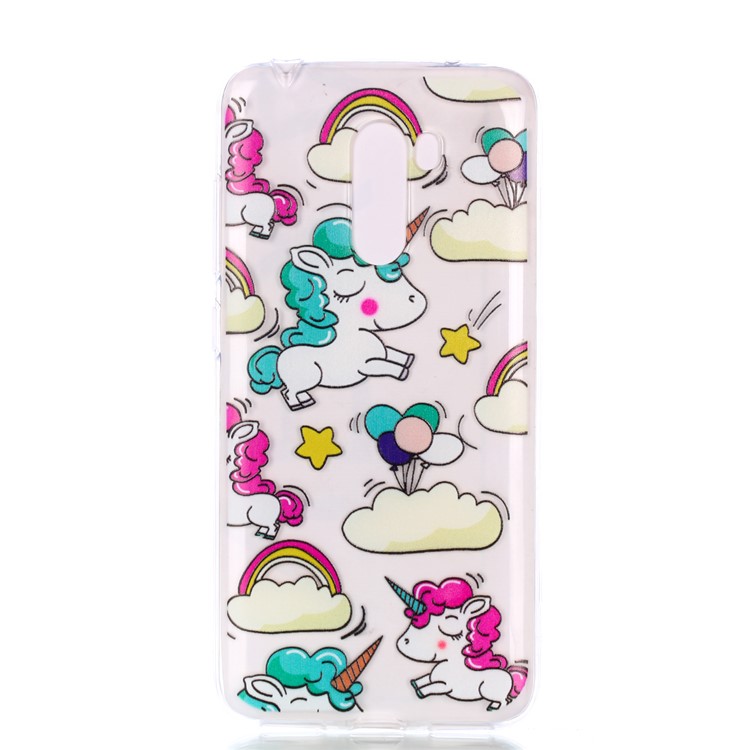 Pattern Printing TPU Back Case for Xiaomi Pocophone F1 / Poco F1 in India - Cloud and Unicorn-2
