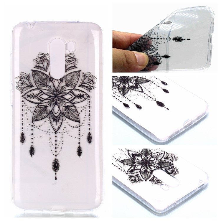 Pattern Printing TPU Protection Case for Xiaomi Pocophone F1 / Poco F1 in India - Flower Pattern-1