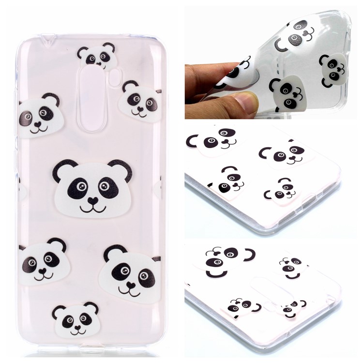 Padrão De Impressão TPU Caso Capa Mole Para Xiaomi Pocophone F1 / Poco F1 Na Índia - Panda Padrão-1