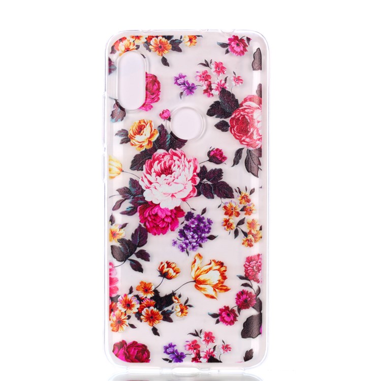 Pattern Printing Soft TPU Back Cover for Xiaomi Redmi Note 6 Pro - Pretty Flower-2