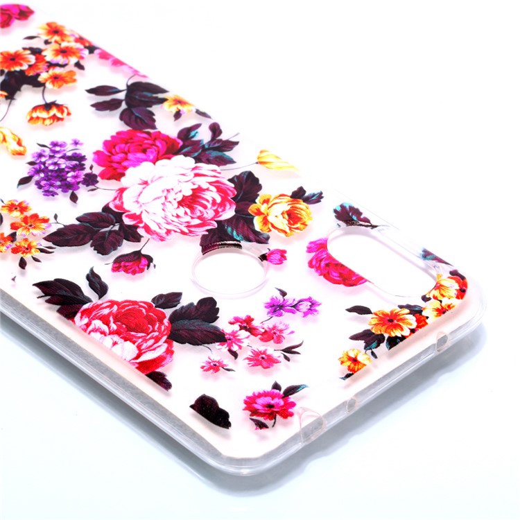 Pattern Printing Soft TPU Back Cover for Xiaomi Redmi Note 6 Pro - Pretty Flower-4