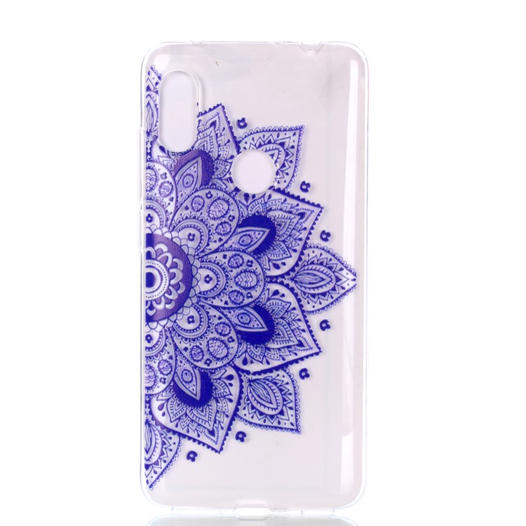Pattern Printing Soft TPU Back Shell for Xiaomi Redmi Note 6 Pro - Half Flower-2