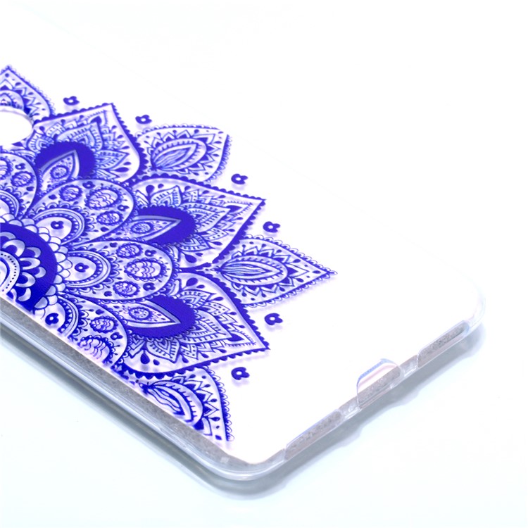 Pattern Printing Soft TPU Back Shell for Xiaomi Redmi Note 6 Pro - Half Flower-3
