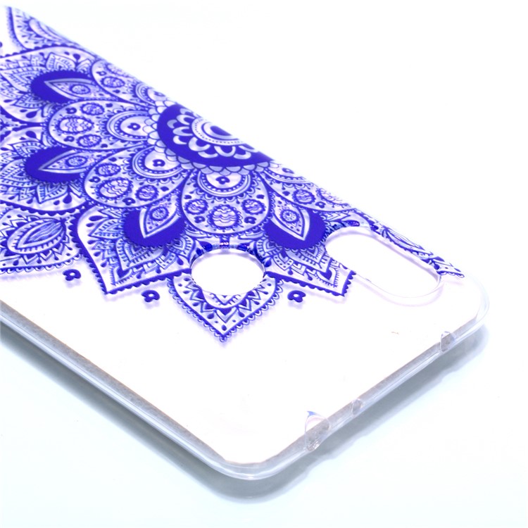 Pattern Printing Soft TPU Back Shell for Xiaomi Redmi Note 6 Pro - Half Flower-4