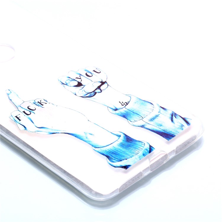 Pattern Printing Soft TPU Phone Cover for Xiaomi Redmi Note 6 Pro - Hand Gesture-3