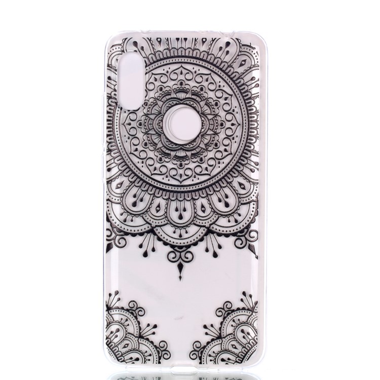 Pattern Printing Soft TPU Phone Shell for Xiaomi Redmi Note 6 Pro - Lace Flower-2