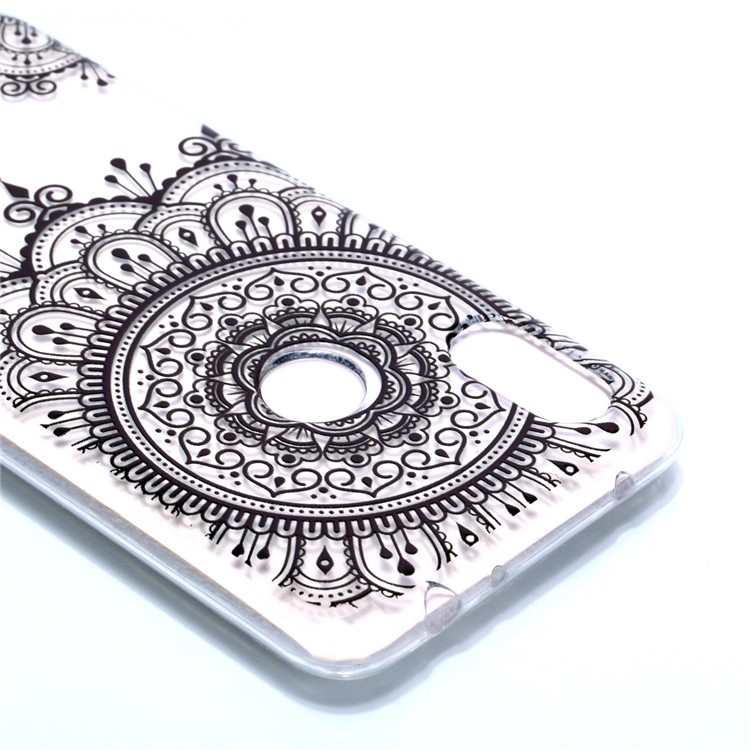 Pattern Printing Soft TPU Phone Shell for Xiaomi Redmi Note 6 Pro - Lace Flower-4