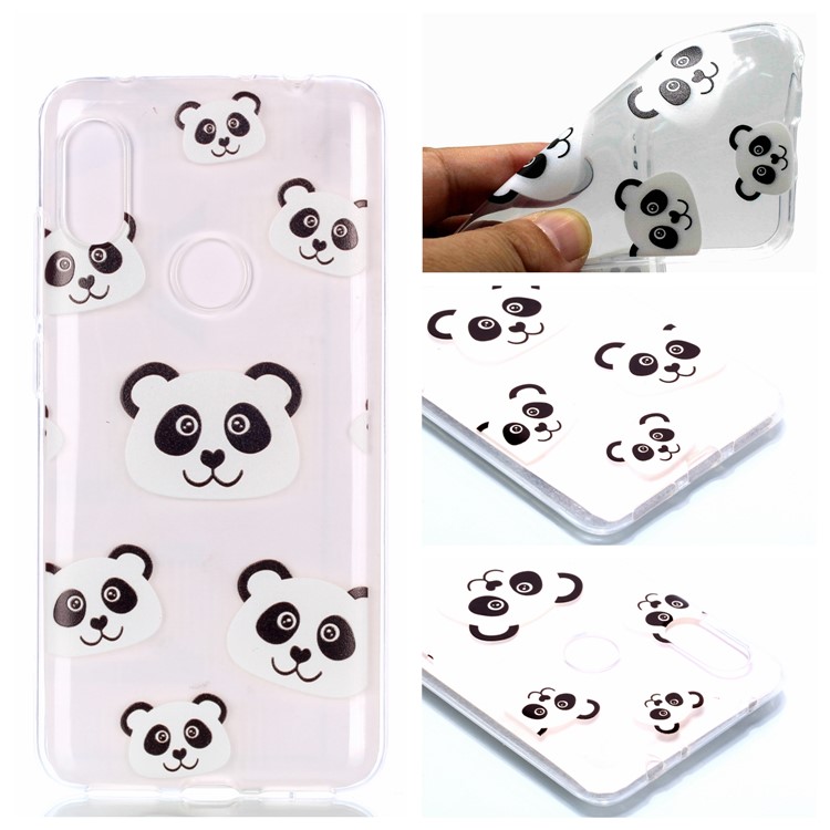 Patterned Soft TPU Protective Mobile Cover for Xiaomi Redmi Note 6 Pro - Cute Panda-1