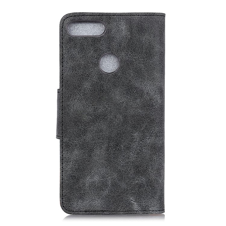Retro Split Leather Wallet Stand Mobile Case for Xiaomi Mi 8 Lite / Mi 8 Youth (Mi 8X) - Grey-3