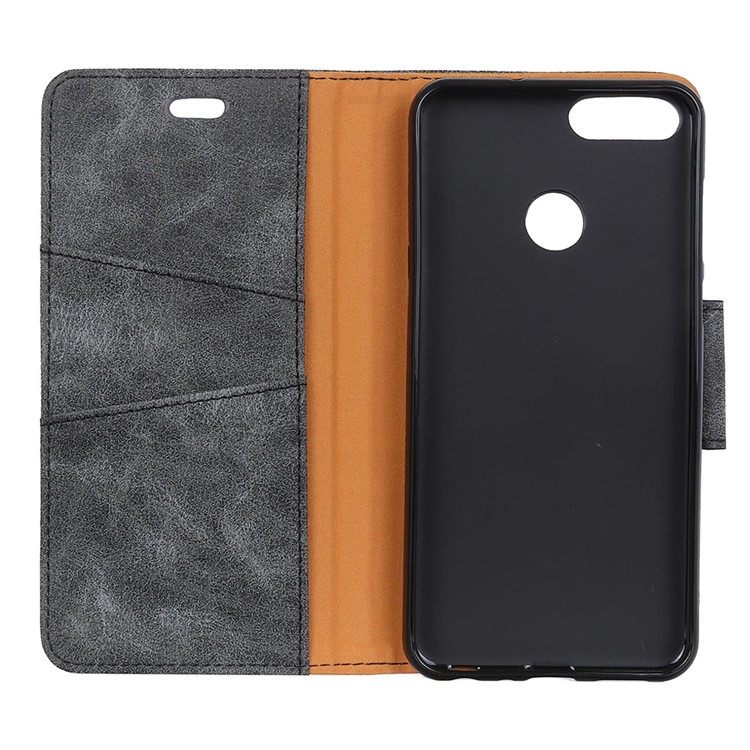 Retro Split Leather Wallet Stand Mobile Case for Xiaomi Mi 8 Lite / Mi 8 Youth (Mi 8X) - Grey-5