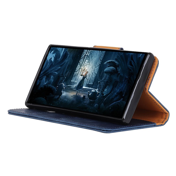 Crazy Horse Split Leather Cover Wallet Phone Shell for Xiaomi Mi 8 Lite / Mi 8 Youth (Mi 8X) - Blue-6