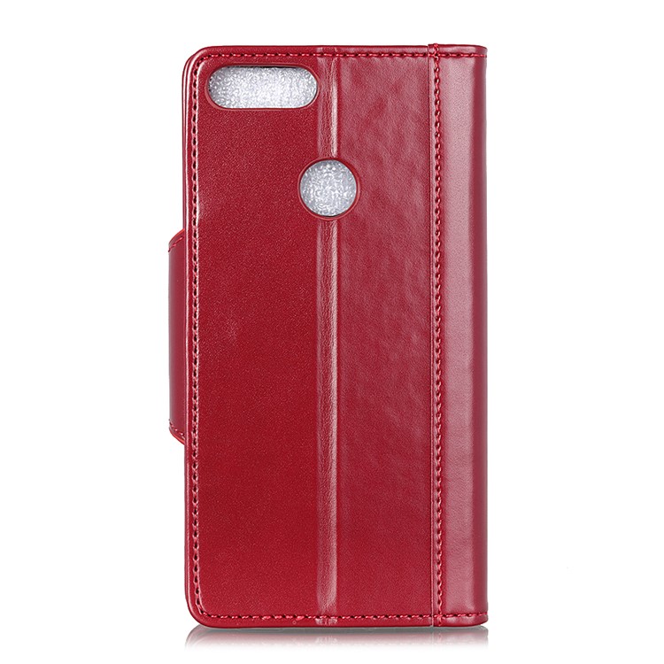 For Xiaomi Mi 8 Lite / Mi 8 Youth (Mi 8X) PU Leather Phone Casing / Wallet / Stand / Double-sided Magnetic Strap - Red-3