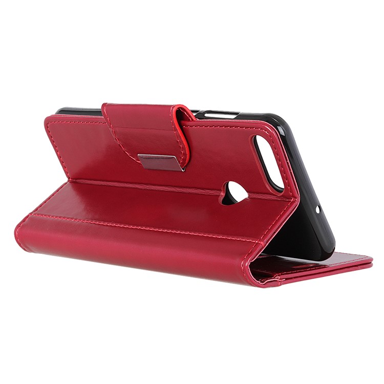 For Xiaomi Mi 8 Lite / Mi 8 Youth (Mi 8X) PU Leather Phone Casing / Wallet / Stand / Double-sided Magnetic Strap - Red-8
