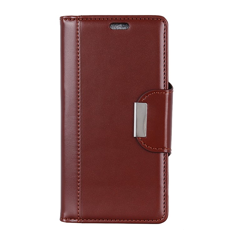 For Xiaomi Mi 8 Lite / Mi 8 Youth (Mi 8X) PU Leather Protective Case / Wallet / Stand / Double-sided Magnetic Strap - Brown-2