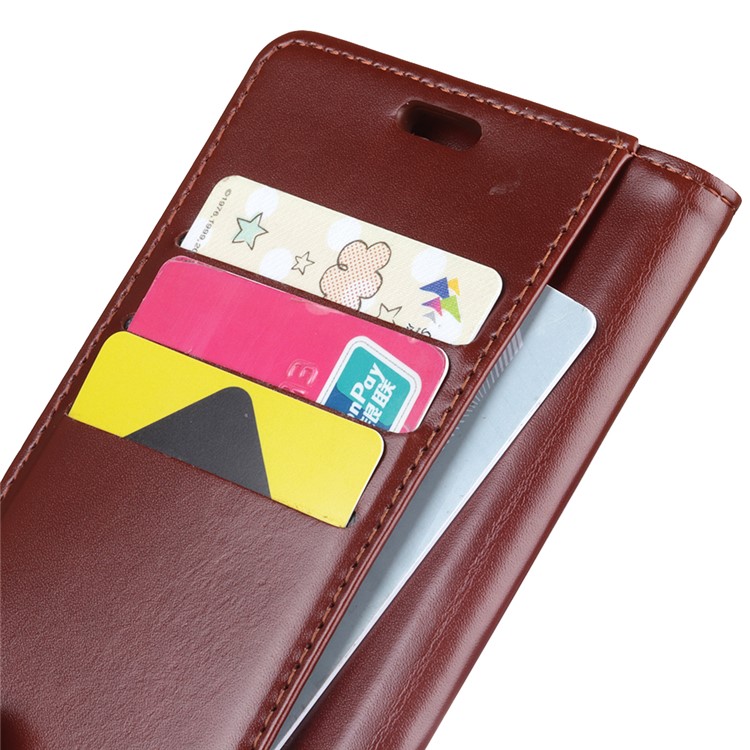 For Xiaomi Mi 8 Lite / Mi 8 Youth (Mi 8X) PU Leather Protective Case / Wallet / Stand / Double-sided Magnetic Strap - Brown-5