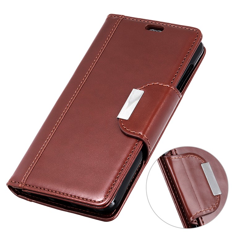 For Xiaomi Mi 8 Lite / Mi 8 Youth (Mi 8X) PU Leather Protective Case / Wallet / Stand / Double-sided Magnetic Strap - Brown-6