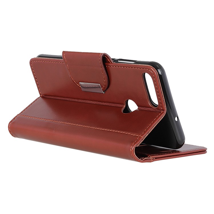 For Xiaomi Mi 8 Lite / Mi 8 Youth (Mi 8X) PU Leather Protective Case / Wallet / Stand / Double-sided Magnetic Strap - Brown-8