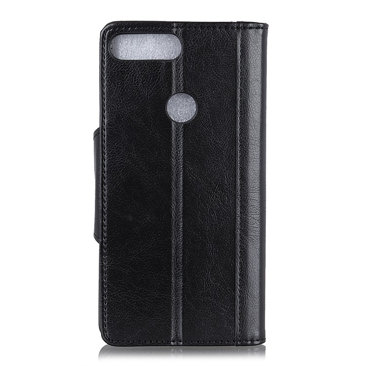 Textured PU Leather Wallet Stand Mobile Cover for Xiaomi Mi 8 Lite / Mi 8 Youth (Mi 8X) - Black-3
