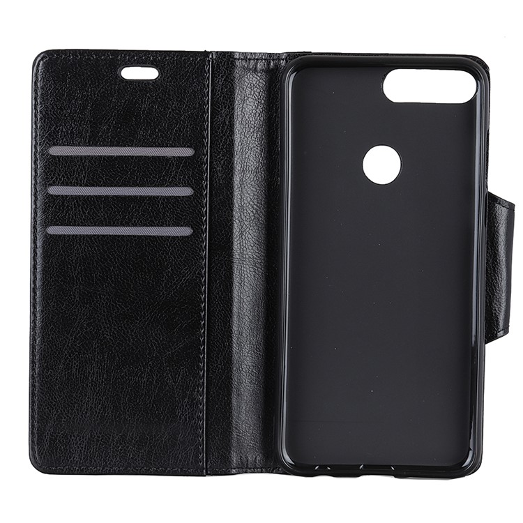 Textured PU Leather Wallet Stand Mobile Cover for Xiaomi Mi 8 Lite / Mi 8 Youth (Mi 8X) - Black-4