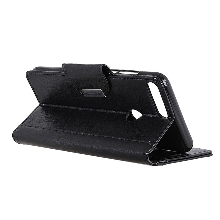 Textured PU Leather Wallet Stand Mobile Cover for Xiaomi Mi 8 Lite / Mi 8 Youth (Mi 8X) - Black-9