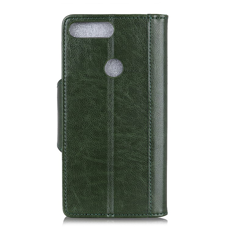 Textured PU Leather Wallet Stand Protective Shell for Xiaomi Mi 8 Lite / Mi 8 Youth (Mi 8X) - Green-3
