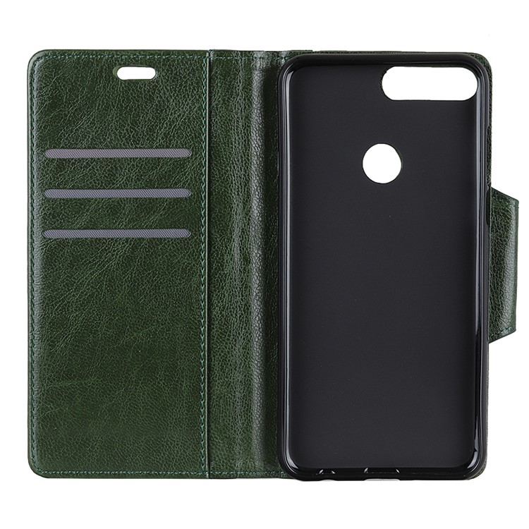 Textured PU Leather Wallet Stand Protective Shell for Xiaomi Mi 8 Lite / Mi 8 Youth (Mi 8X) - Green-4