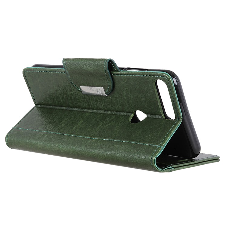 Textured PU Leather Wallet Stand Protective Shell for Xiaomi Mi 8 Lite / Mi 8 Youth (Mi 8X) - Green-9