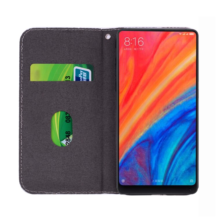 Crocodile Texture Glittery Sequins Splicing PU Leather Auto-absorbed Phone Shell for Xiaomi Redmi S2 / Redmi Y2 - Black-7